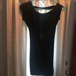 Black bodycon mini dress